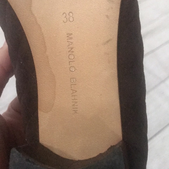 Beautiful vintage Manolo Blahnik Lisqui Quilted Suede, block heel - Brown sz38 - Picture 8 of 10